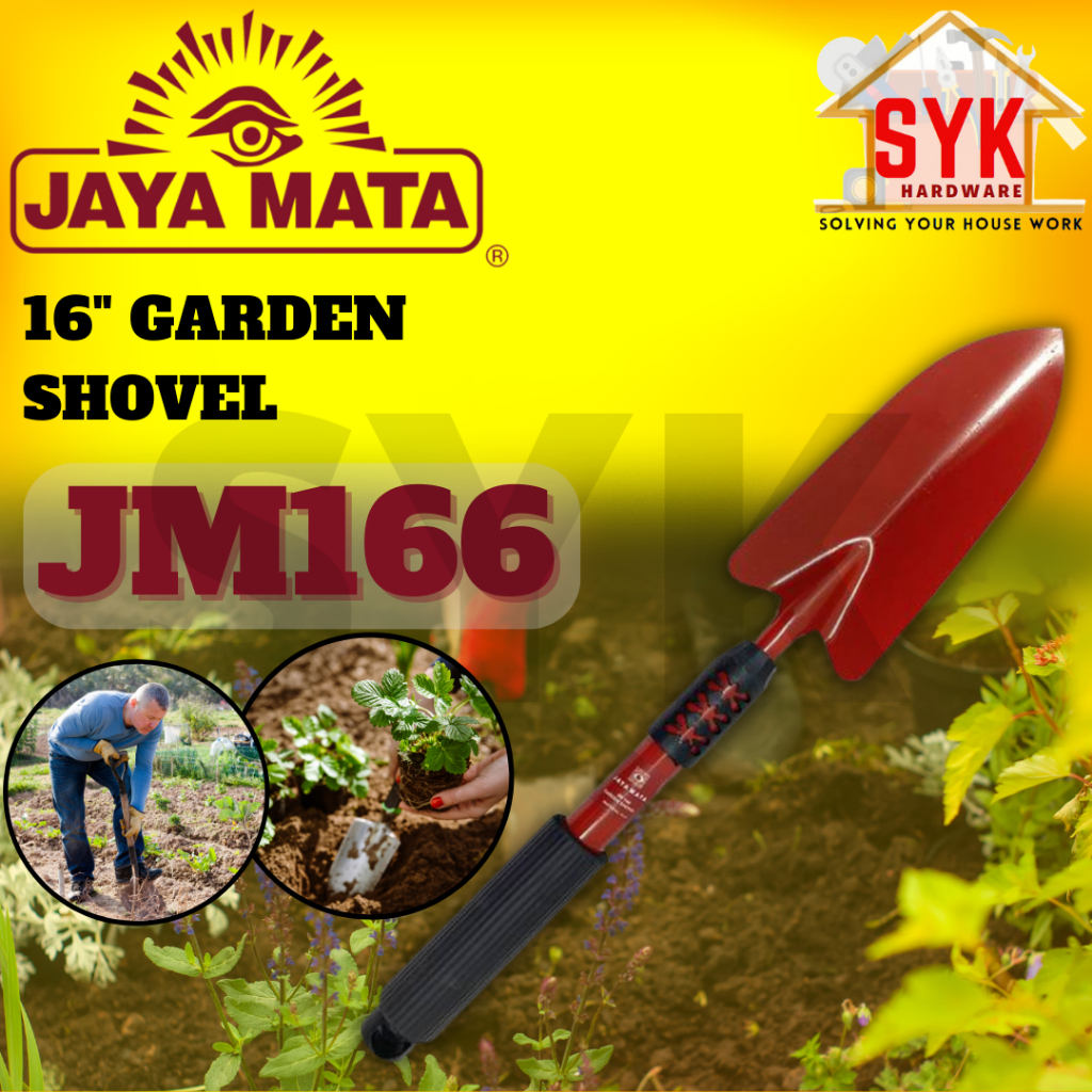 SYK Jaya Mata JM166 16 Inch Garden Shovel Garden Tools Penyodok Tanah Cangkul Kulir Tanah Cangkul Skop Pasir