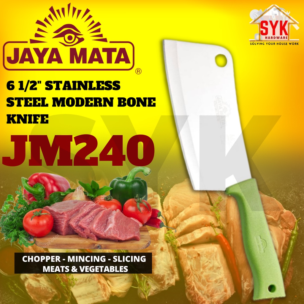 SYK Jaya Mata JM240 6 1/2 Inch Stainless Steel Modern Bone Knife Multi Purpose Knife Pisau Potong Daging
