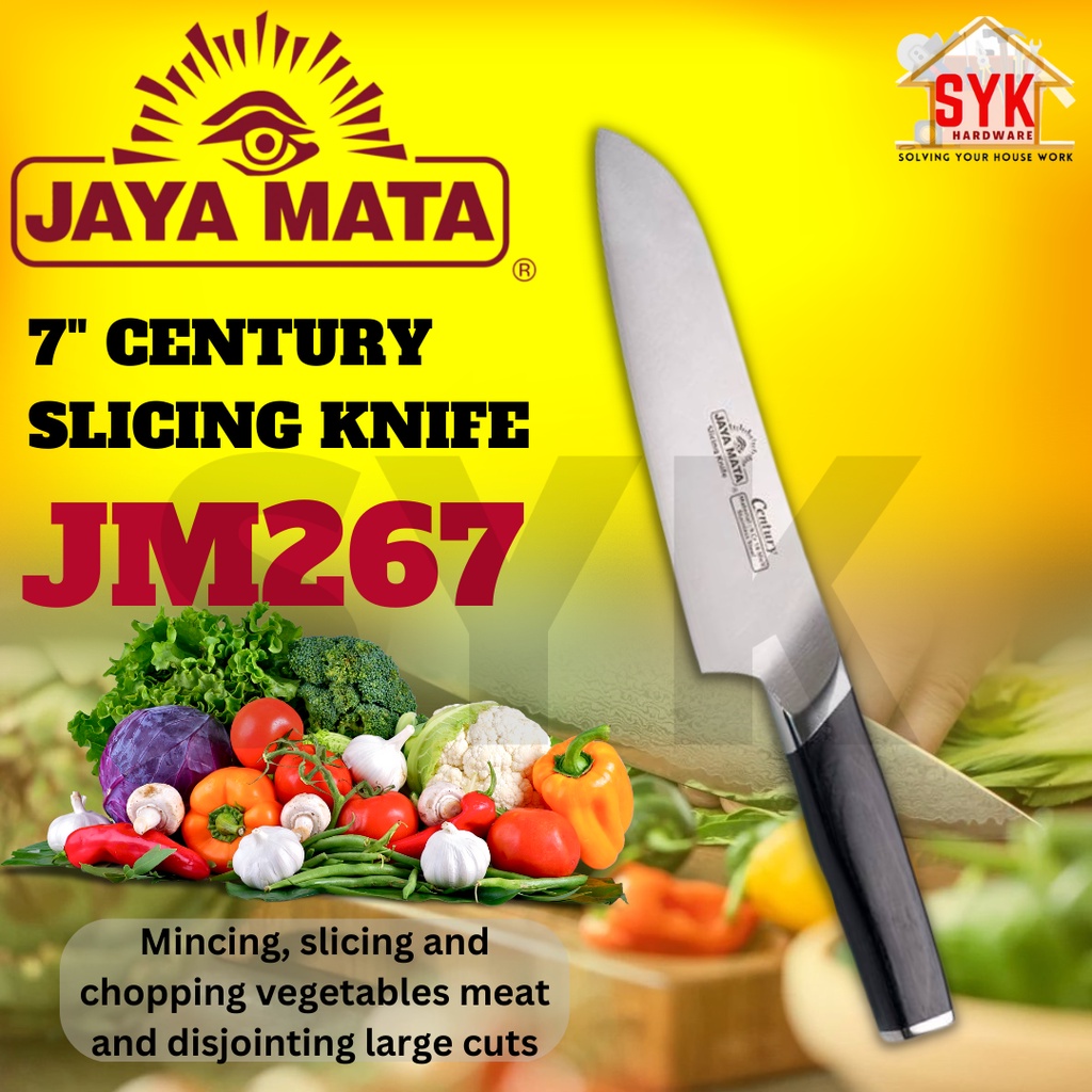 SYK Jaya Mata JM267 7 Inch Century Slicing Knife Stainless Steel Knife Vegetable Knife Pisau Potong Sayur