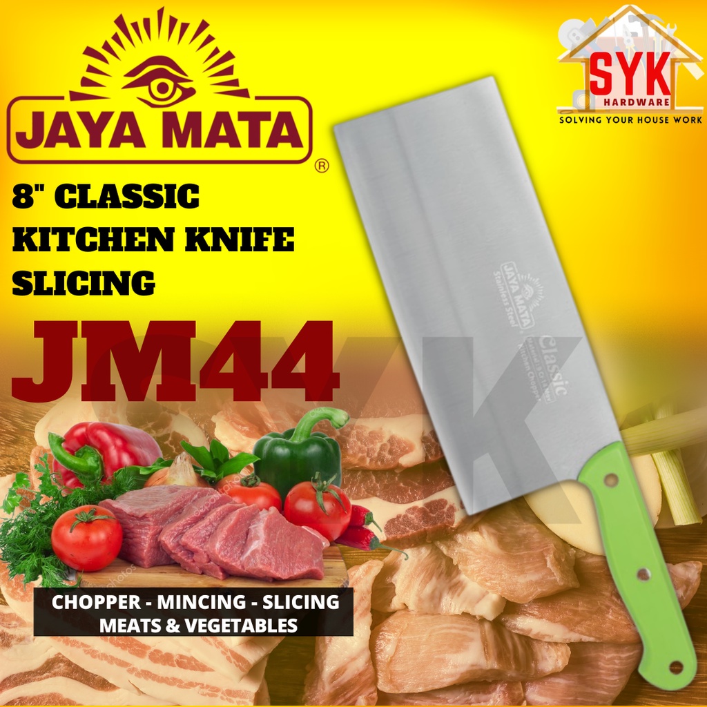 SYK Jaya Mata JM44 8 Inch Classic Kitchen Knife Slicing Meat Kitchen Knife Pisau Dapur Pisau Potong Ayam Daging