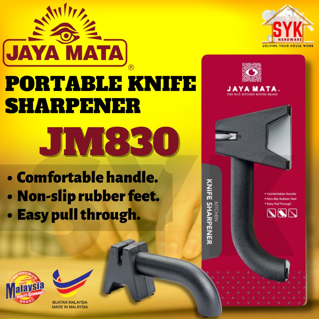 SYK JAYA MATA JM830 ABS Heavy Duty Knife Sharpener Honing Sharpening Tool Stick Steel Stone Pengasah Pisau Batu Asah