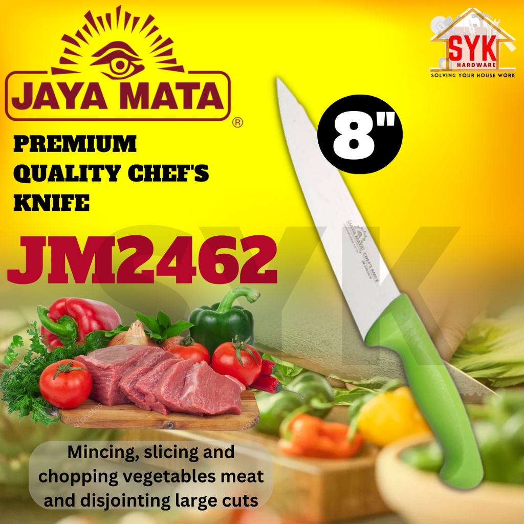 SYK Jaya Mata JM2462 8 Inch Premium Quality Chef's Knife Kitchen Knife Pisau Dapur Potong Daging Sayur