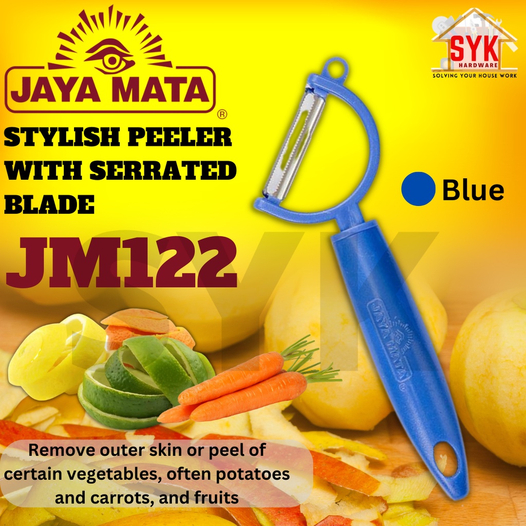 SYK Jaya Mata JM122 Stainless Steel Fruit Vegetables Stylish Peeler With Serrated Blade Pengupas Kulit Buah