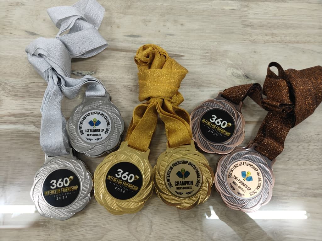 Custom Medals for Pickleball Tournament at Sri Damansara, KL | Sports Events | School Games | Sports Medal | Club Event | Pickleball Championship Awards