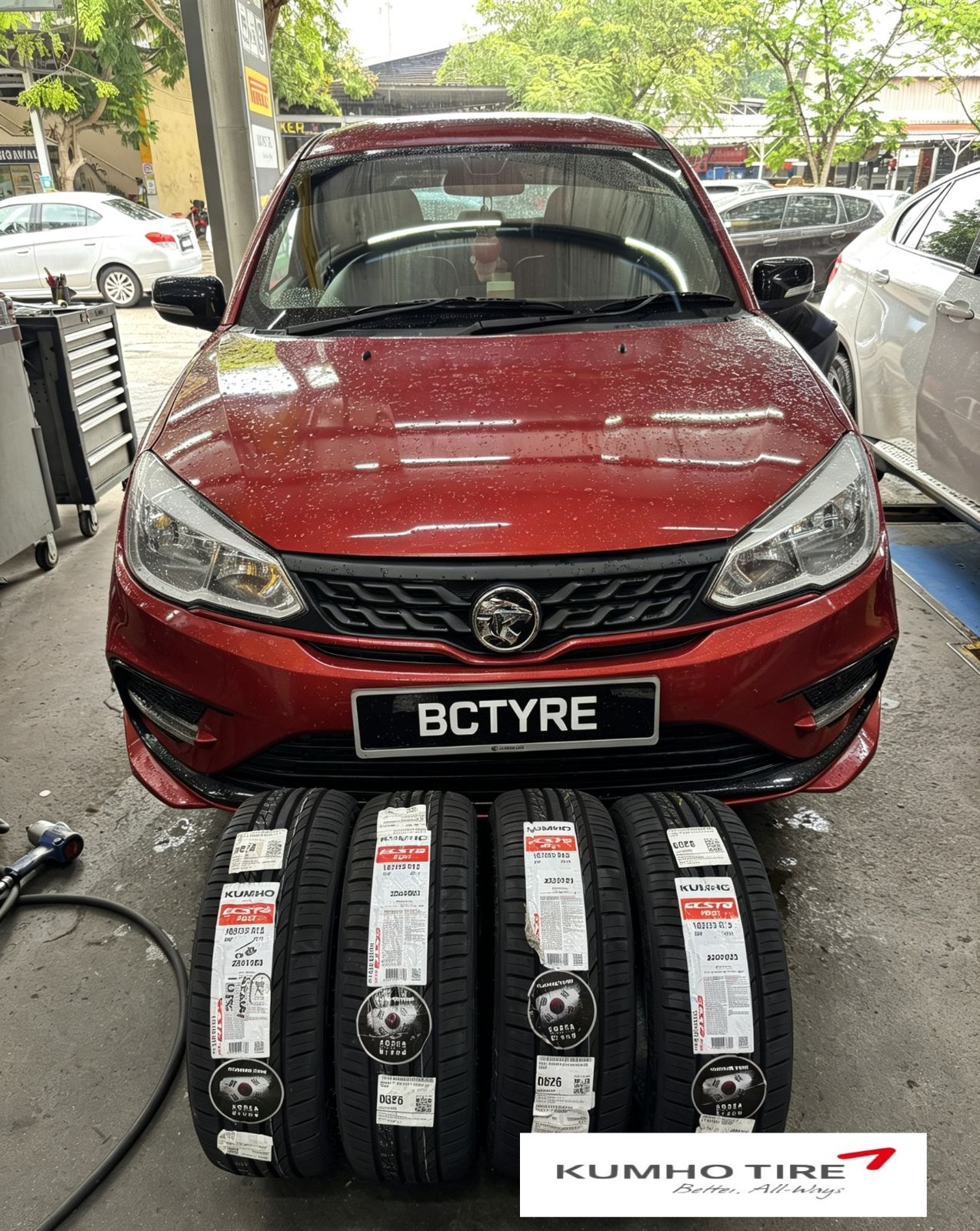 🔥 Proton Saga 升级轮胎完成！🚗✨Kumho Ecsta PS31 185/55R15 💪🛞_184614072026