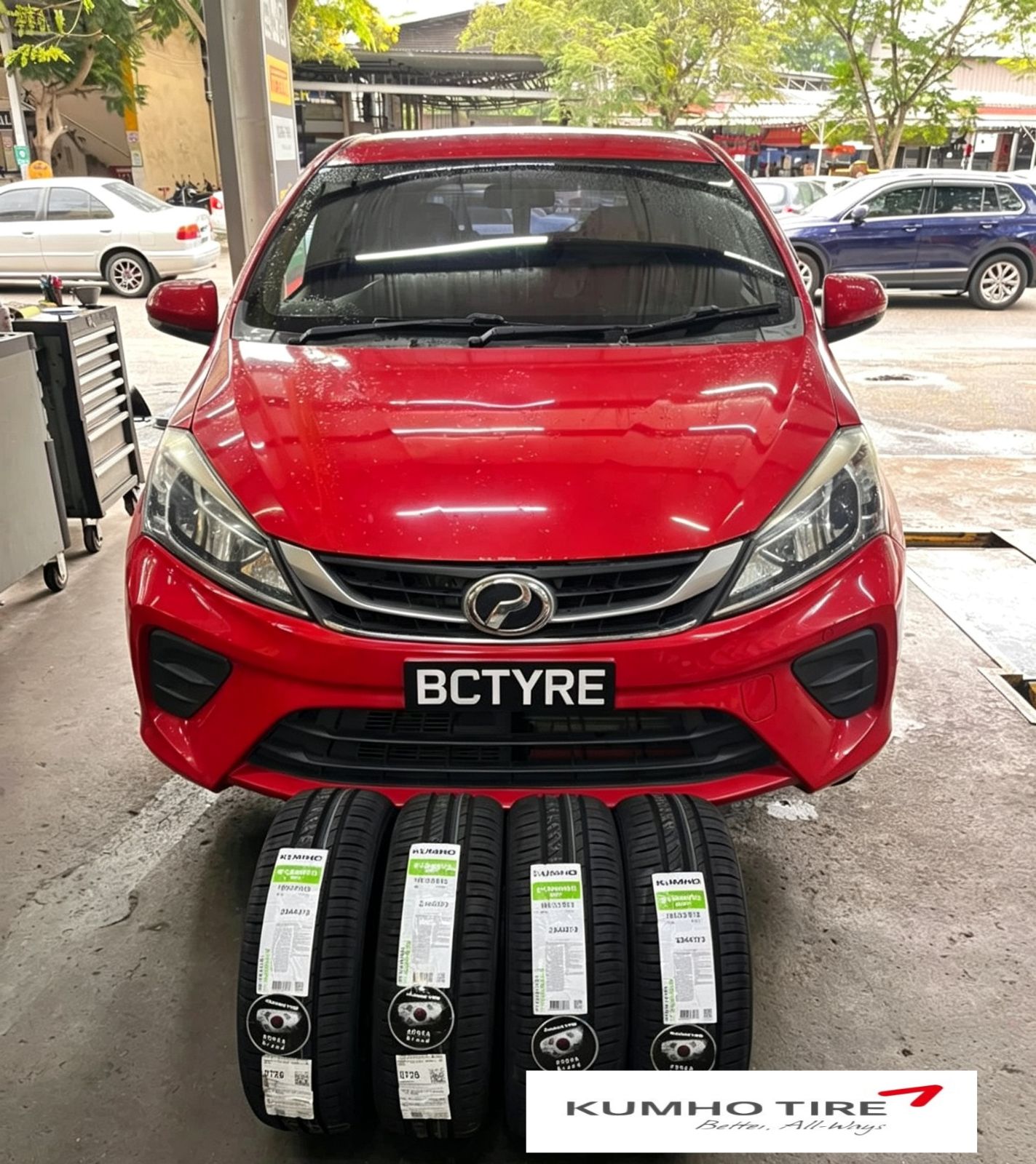 🚗✨ Perodua Myvi 升级新轮胎啦！🔥185/55R15 Kumho Ecowing ES31 🛞✨_195714072026