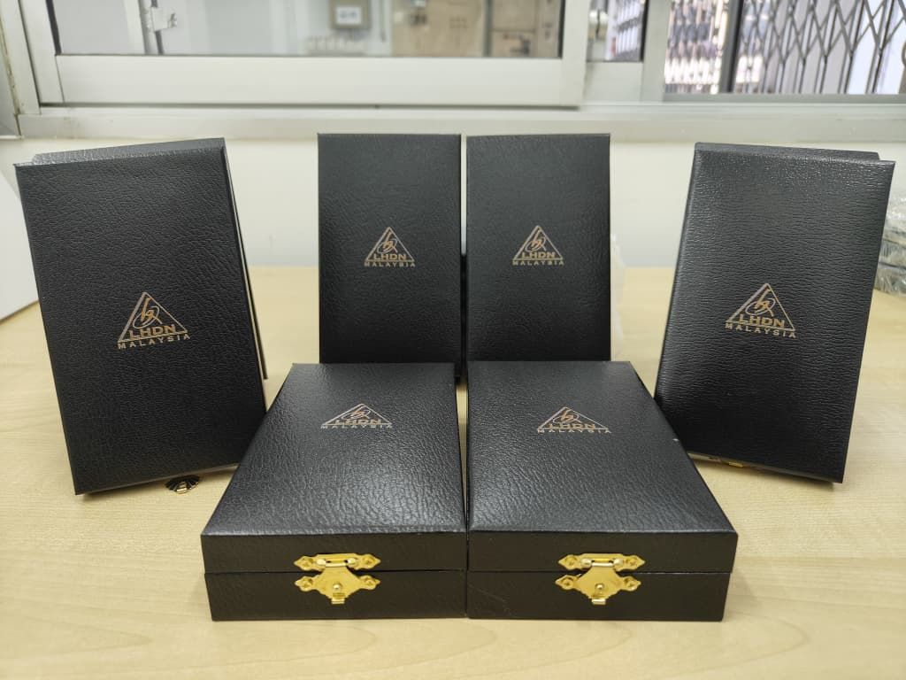 Customized UV Print Logo on Leather Box for Corporate Gift at Putrajaya | Premium Box | Gift Box | Customize Logo | Business Gift | Luxury Gift Box