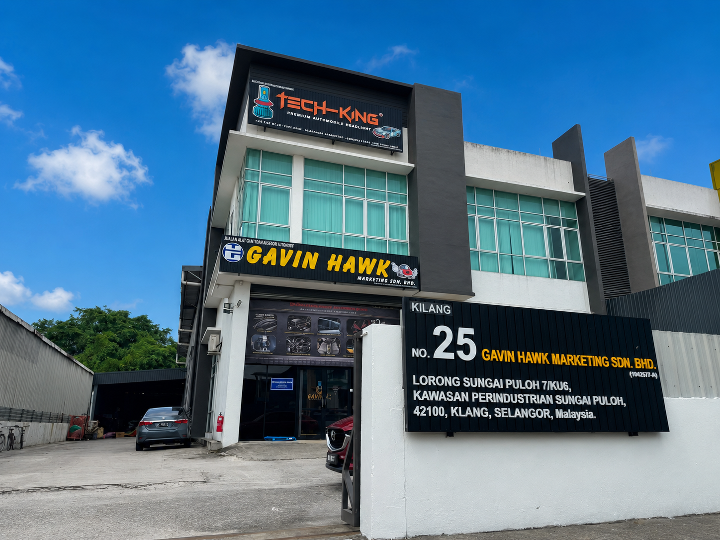 TECH KING New Showroom Signage Installed | Car Accessories & LED Lights Malaysia