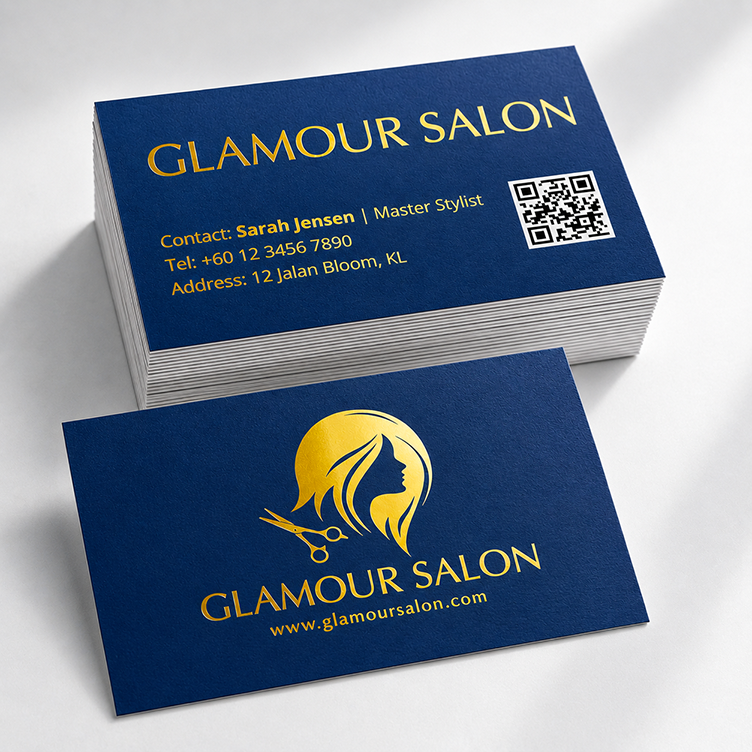 Stamping Gold Business Card