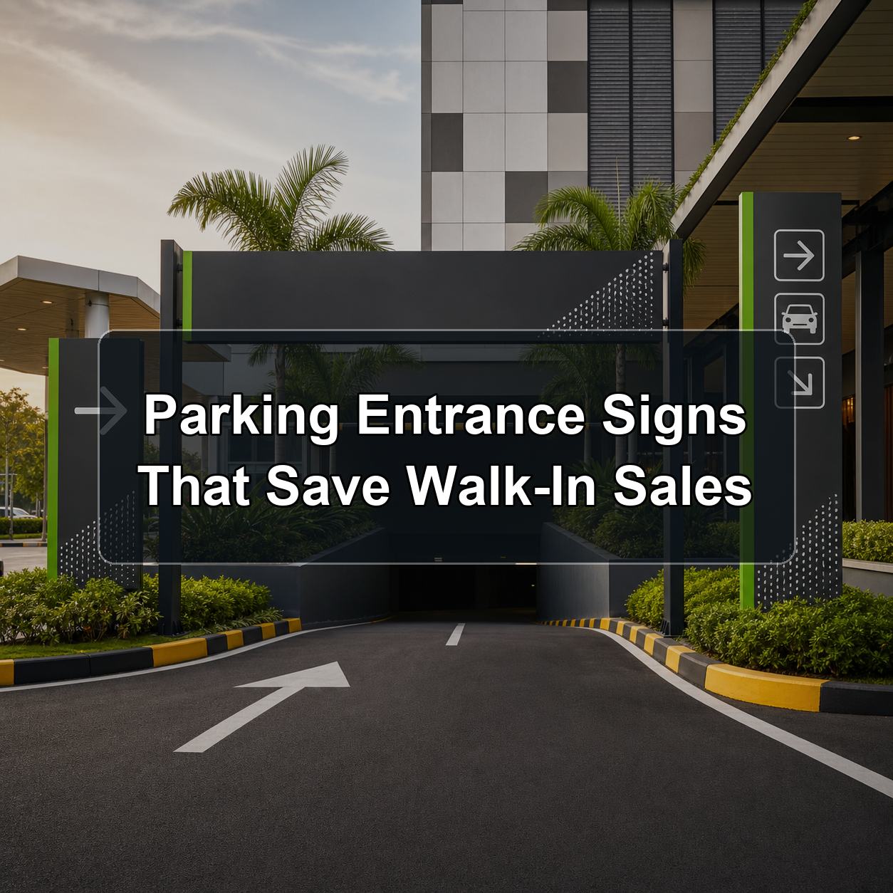 Parking Entrance Signage in Malaysia That Protects Walk-In Sales