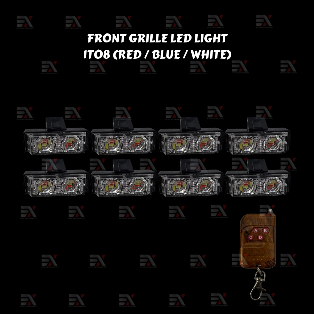 Front Grille Led Light - 1to8 (Red / Blue / White)