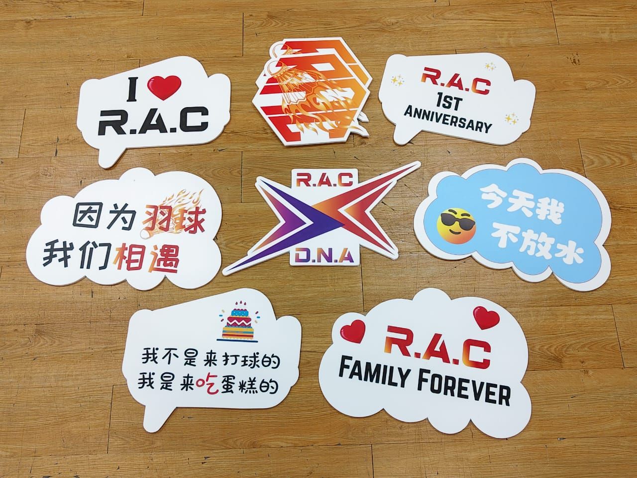 Print Die Cut Foam Board for Team Events at Kepong, KL | Sports Event | Club Activities | Event Decoration | Handheld Foam Board | Anniversary Event | Cheer Board | Photo Booth Props 