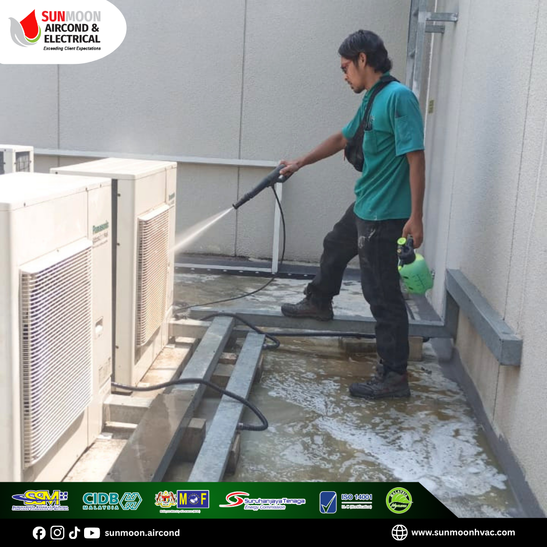 Commercial Aircond Chemical Service Completed for 166 Units at an Experience Gallery in Dengkil