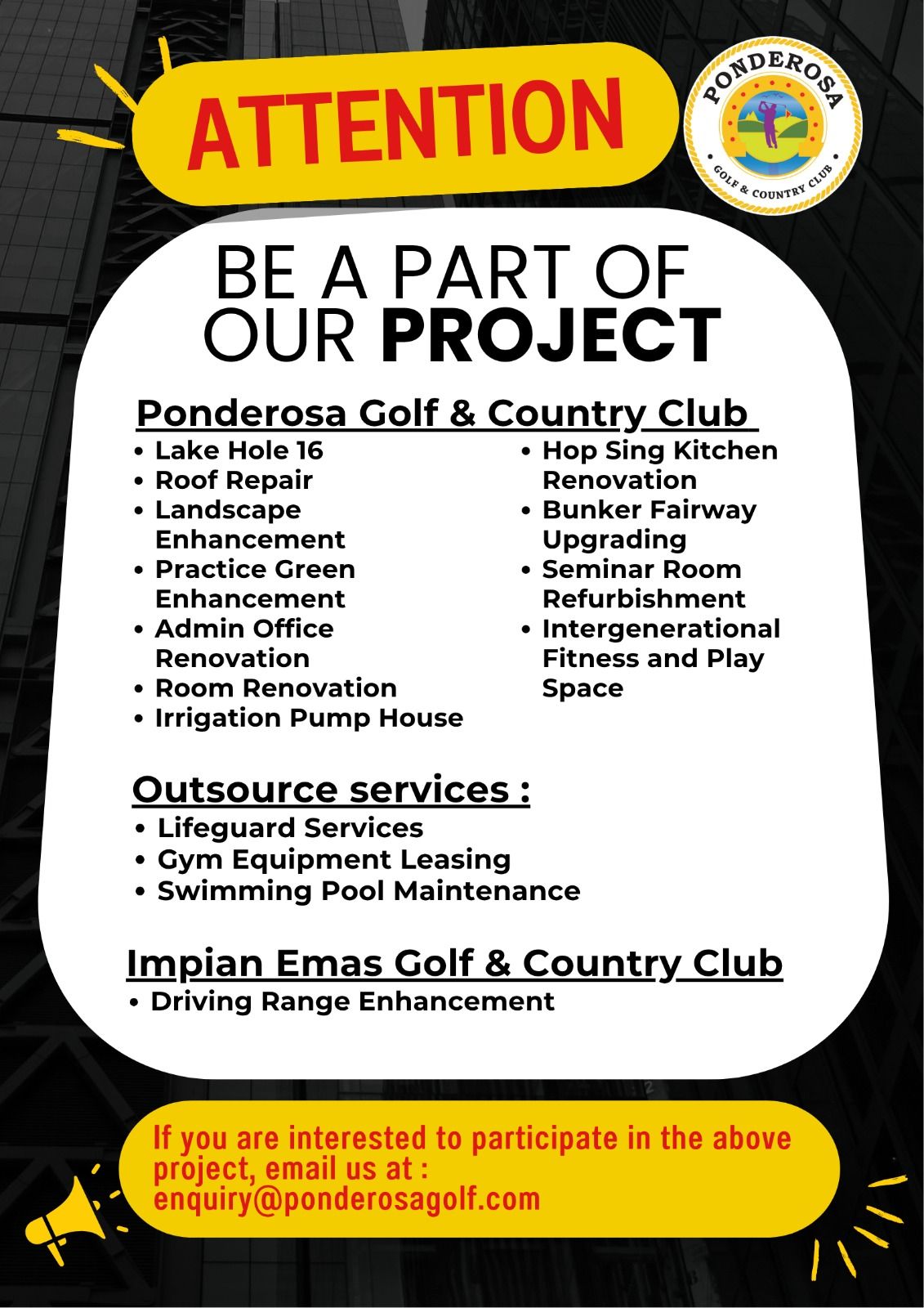 Be Part Of Our Project