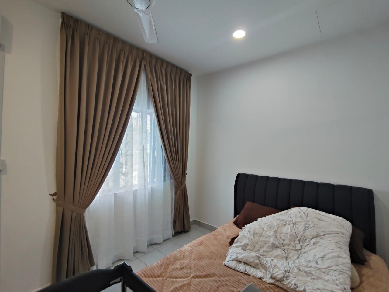 French Pleat Blackout Curtain and LCae Curtain installation: Taman Bunga Raya, 48300 Rawang, Selangor