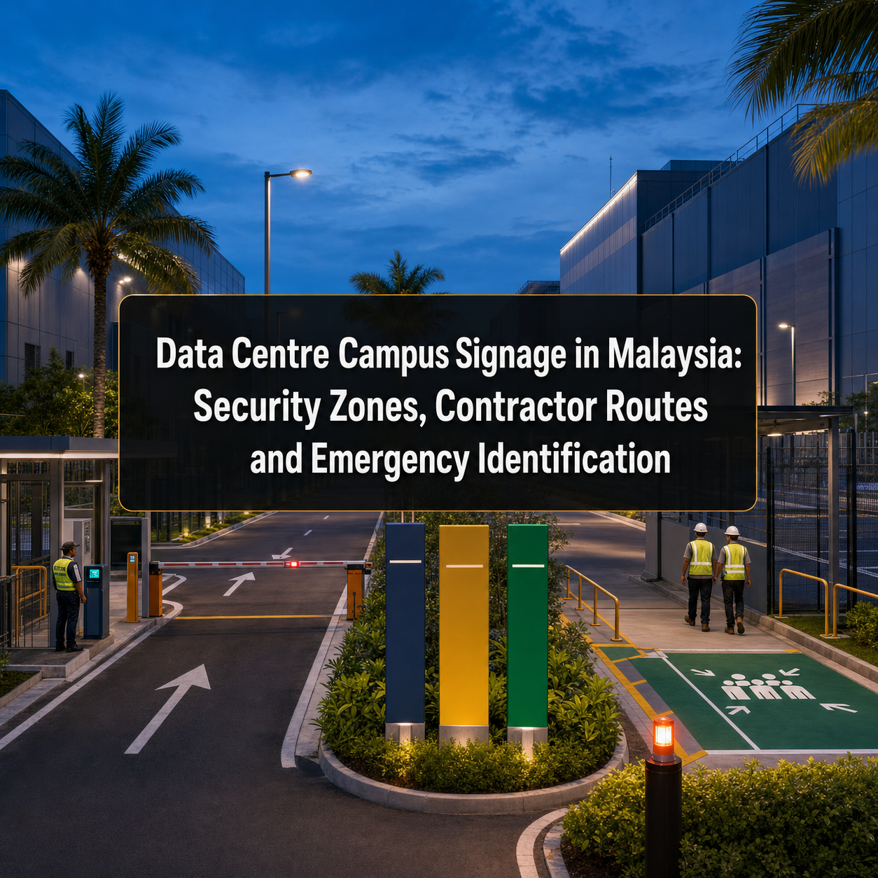 Data Centre Campus Signage in Malaysia: How to Plan Security Zones, Contractor Routes and Emergency Identification?