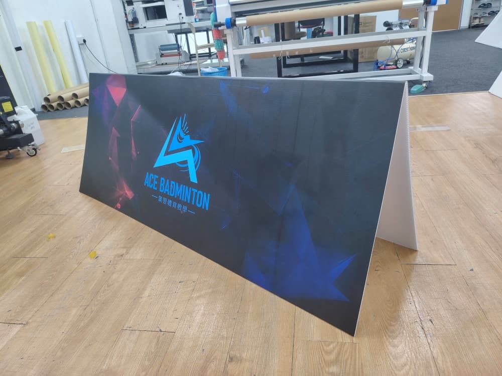 Print Custom PP Hollow Board A-Frame Sign for Tournament & Event at Bukit Jalil, KL |  Sports Event Sign | A Board | Double Sided Sign | Badminton Tournament | Self-Standing Display Board