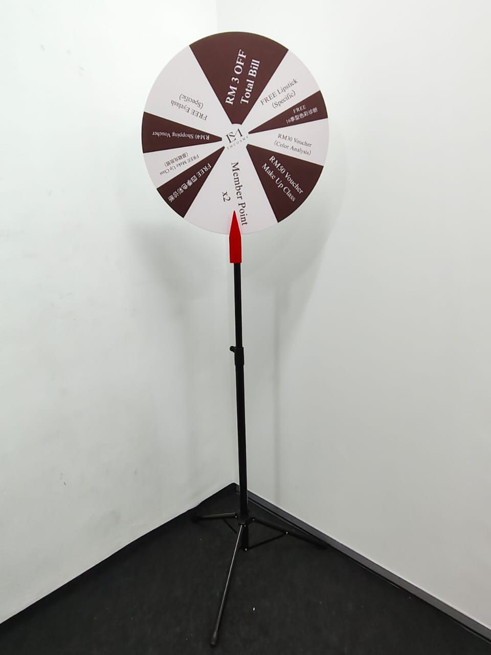 Print Custom Lucky Spin Stand for Beauty Store at Johor Bahru, Johor | Prize Wheel | Spin & Win Game | Event Game Wheel | Promotional Display | Brand Activation 