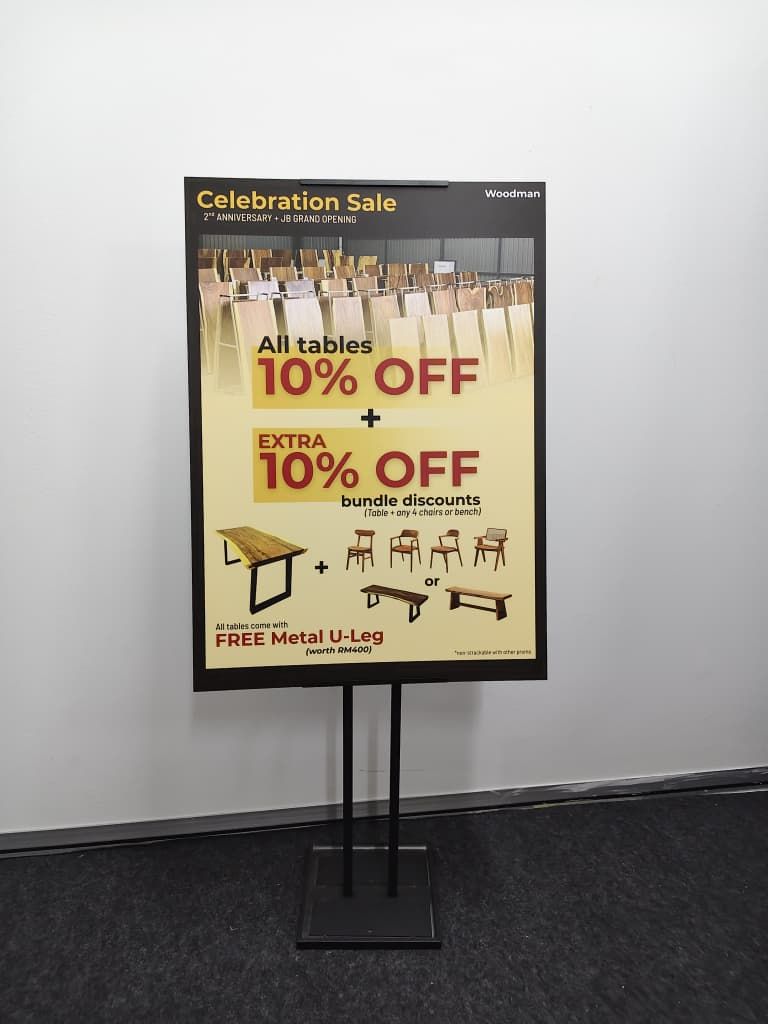 Print H Stand Slanted with Foam Board for Retail Display at Subang Jaya，Selangor | Floor Standing Sign | Retail Signage | Promotion Display | Advertising Display | Product Promotions 