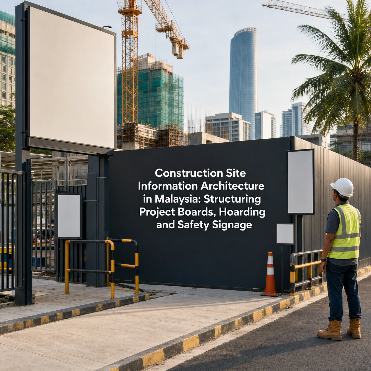 Seni Bina Maklumat Tapak Bina Malaysia: Susunan Papan Projek, Hoarding dan Tanda Keselamatan