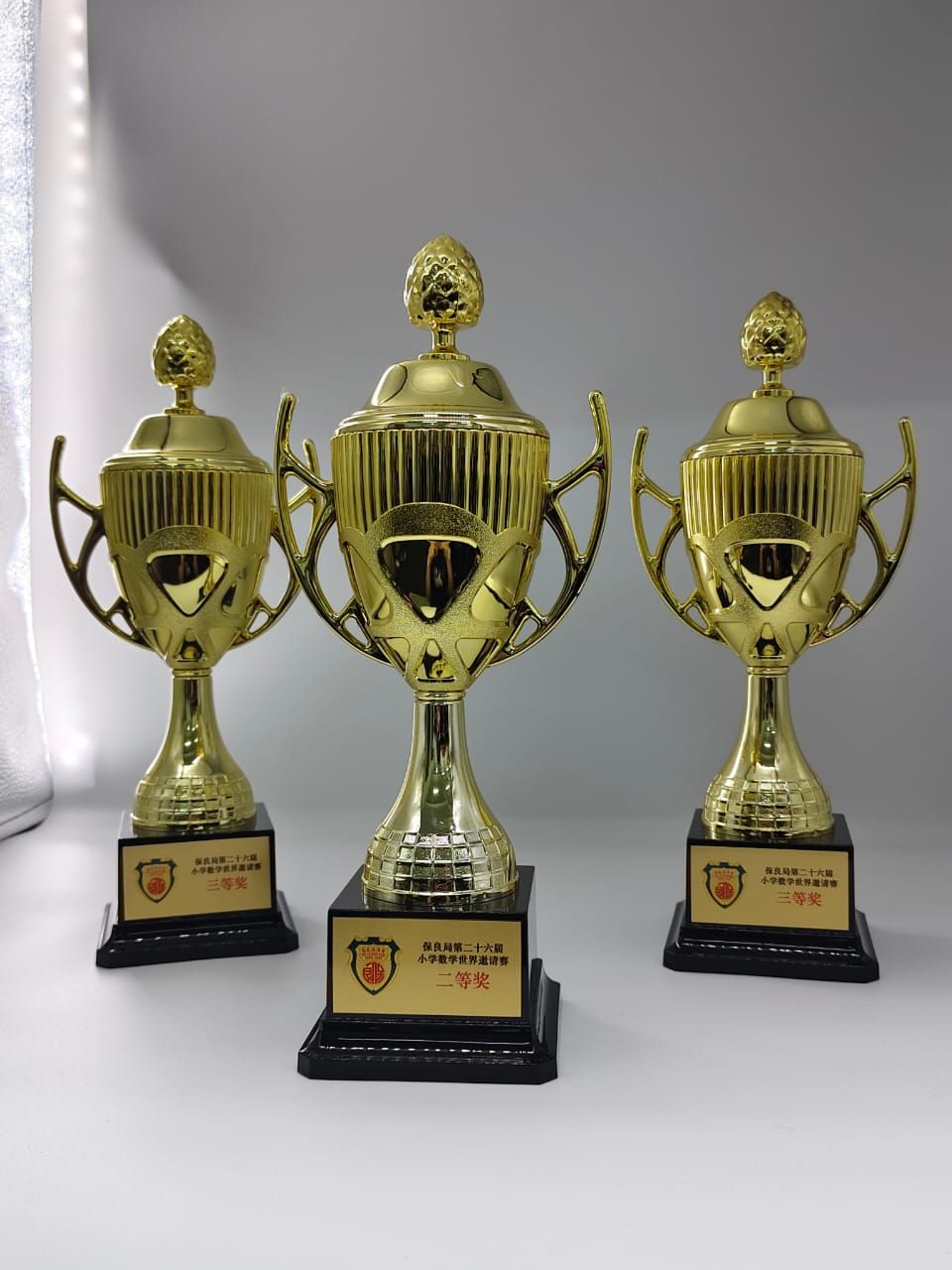 Print Custom Metal Trophy for Mathematics Competition at Shah Alam, Selangor | Academic Award Trophy | School Event Trophy | Custom Engraved Trophy | Championship Trophy 