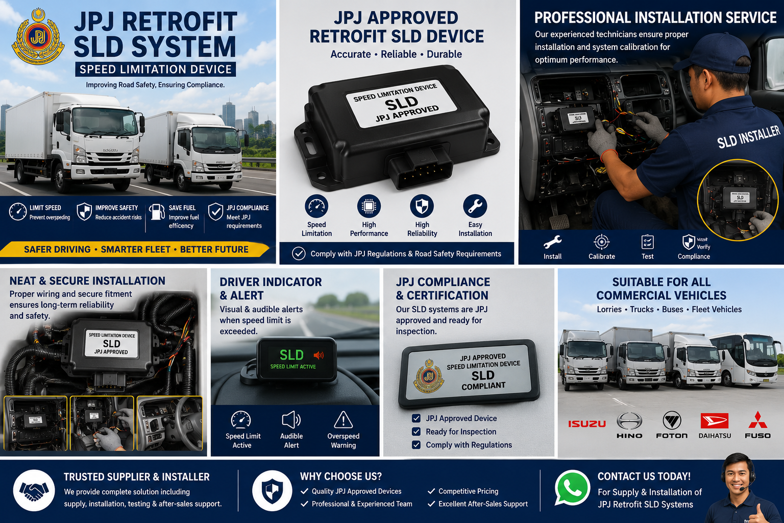 Benefits of Installing JPJ Retrofit SLD for Commercial Vehicles @ Discover the benefits of JPJ Retrofit SLD systems including improved road safety, fuel savings, fleet compliance, and reduced vehicle operating costs.