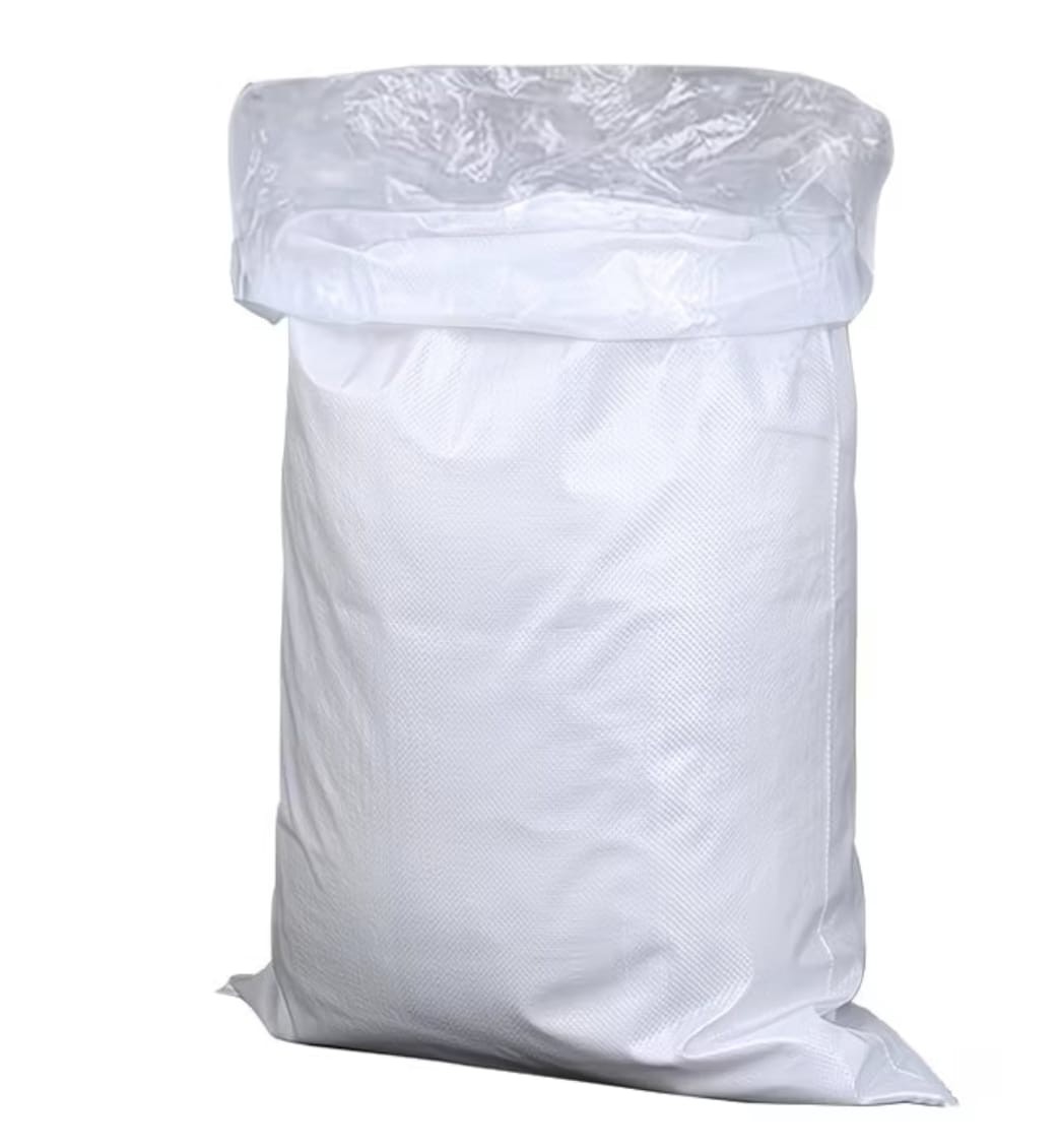 White PP Woven Bag With Inner Liner