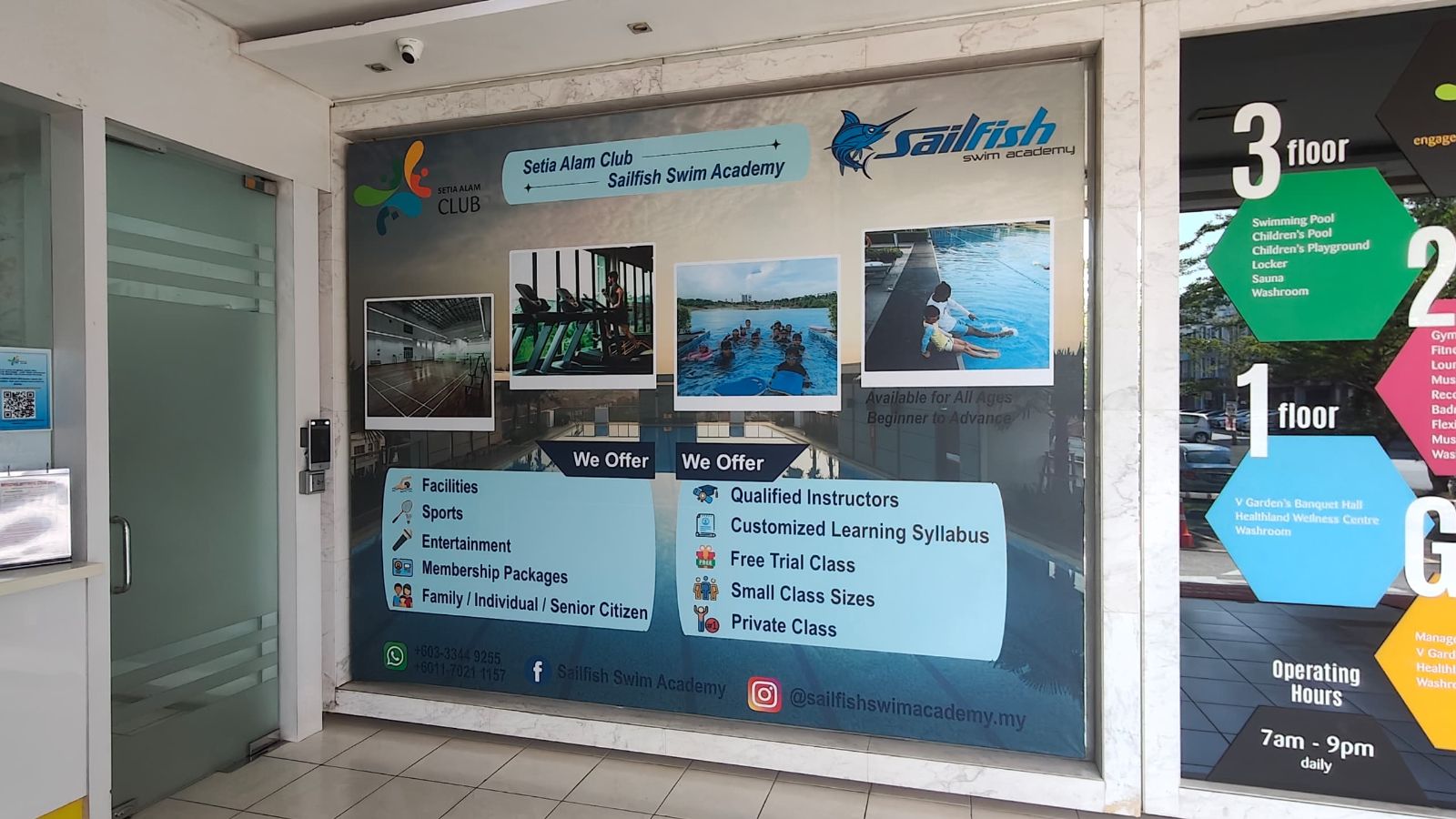 Print Custom Wall Backdrop for Outdoor Display at Setia Alam, Selangor | Window Backdrop | Retail Wall Display | Window Sticker Printing | Commercial Display 