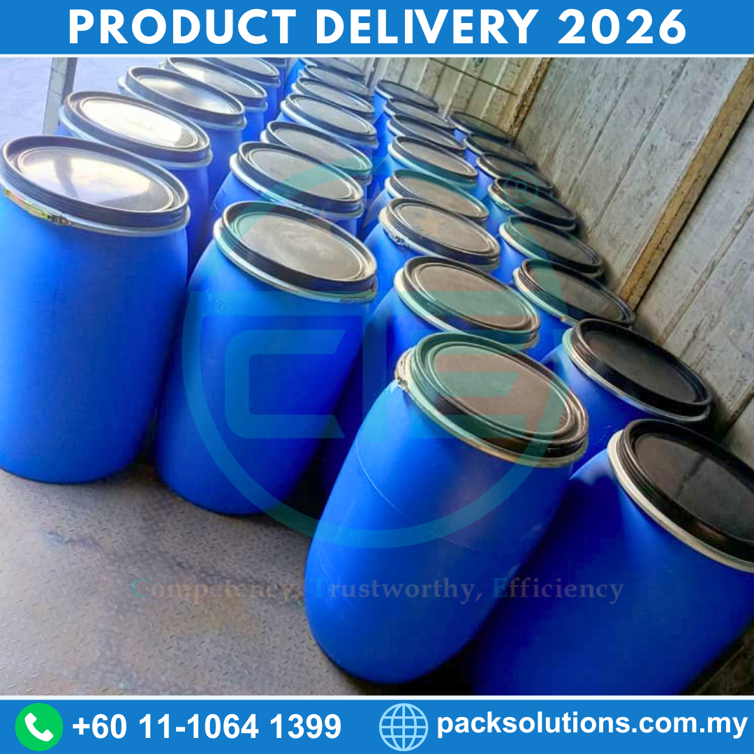 Used Open Top Plastic Blue Drum Damansara