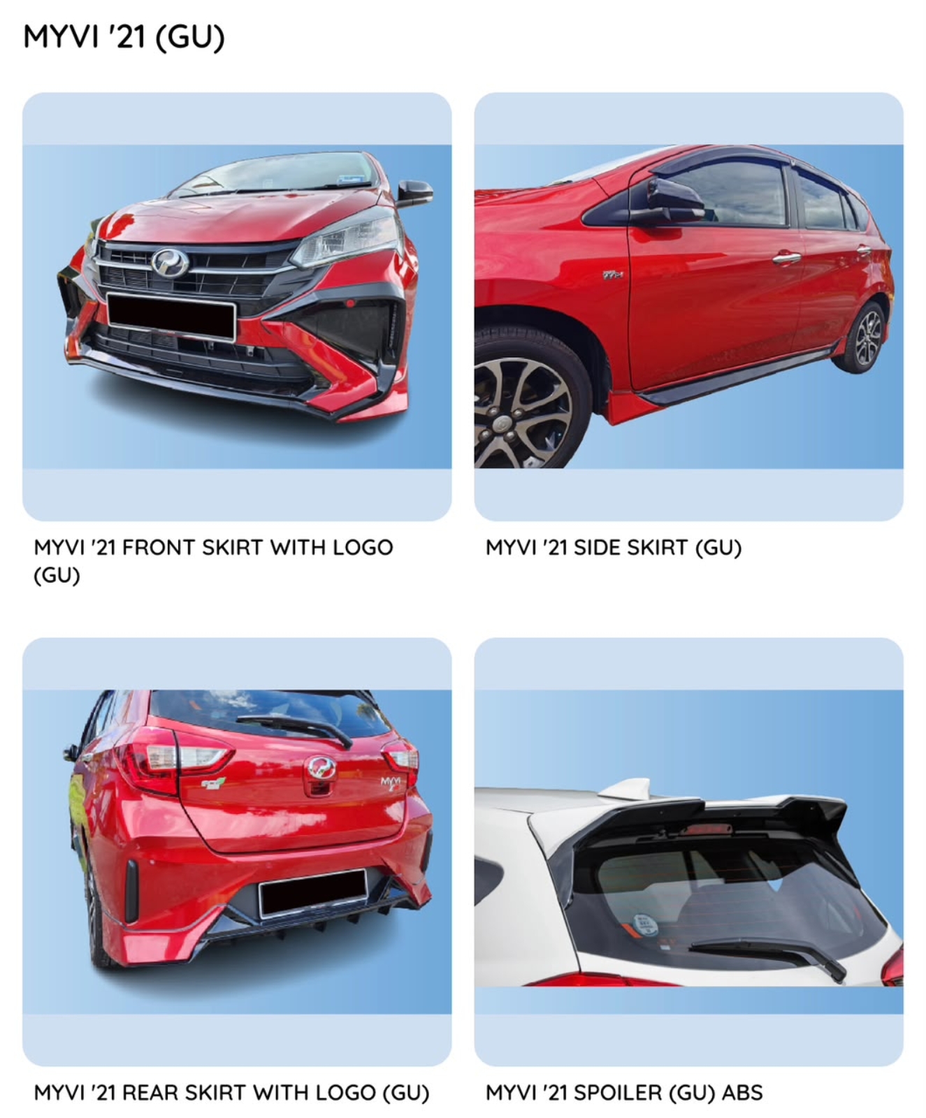 Myvi 21 Gear up bodykit
