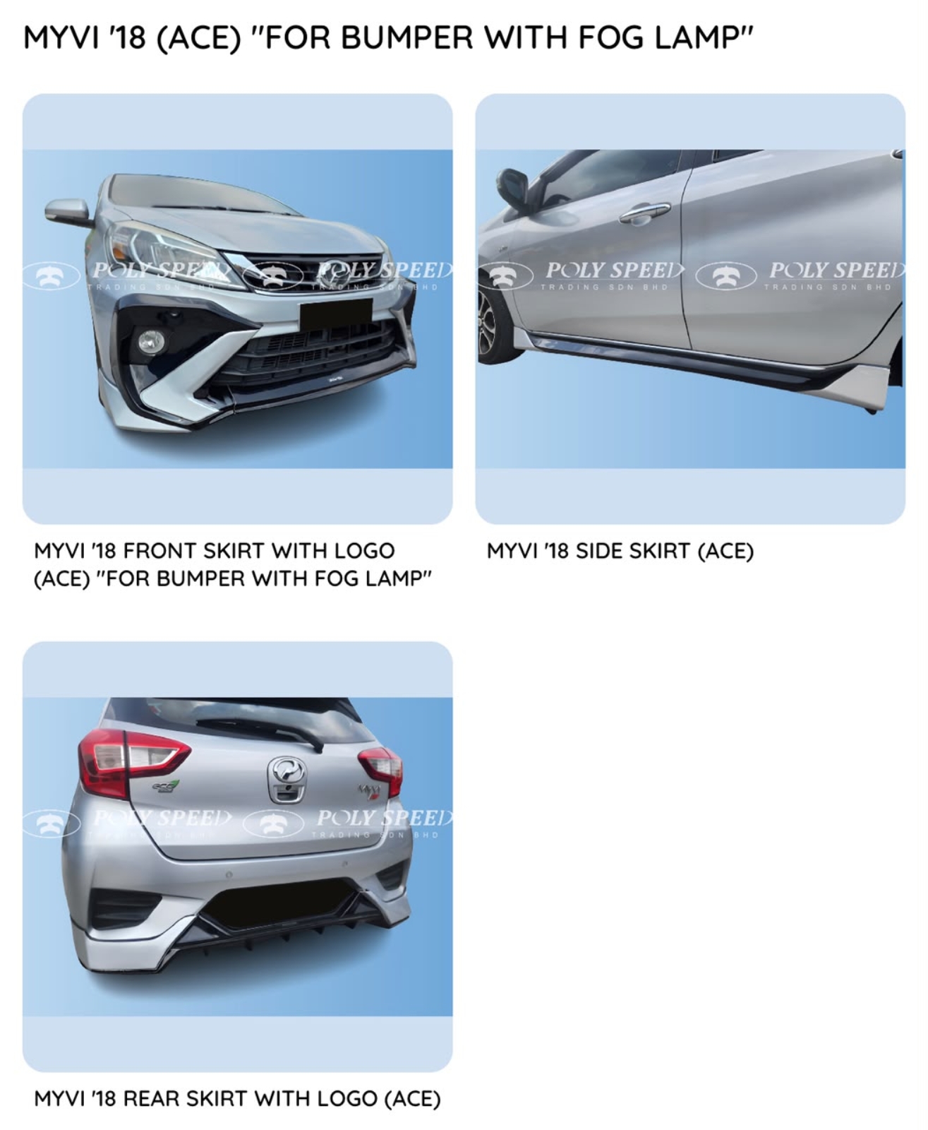 Myvi 18 ACE Bodykit