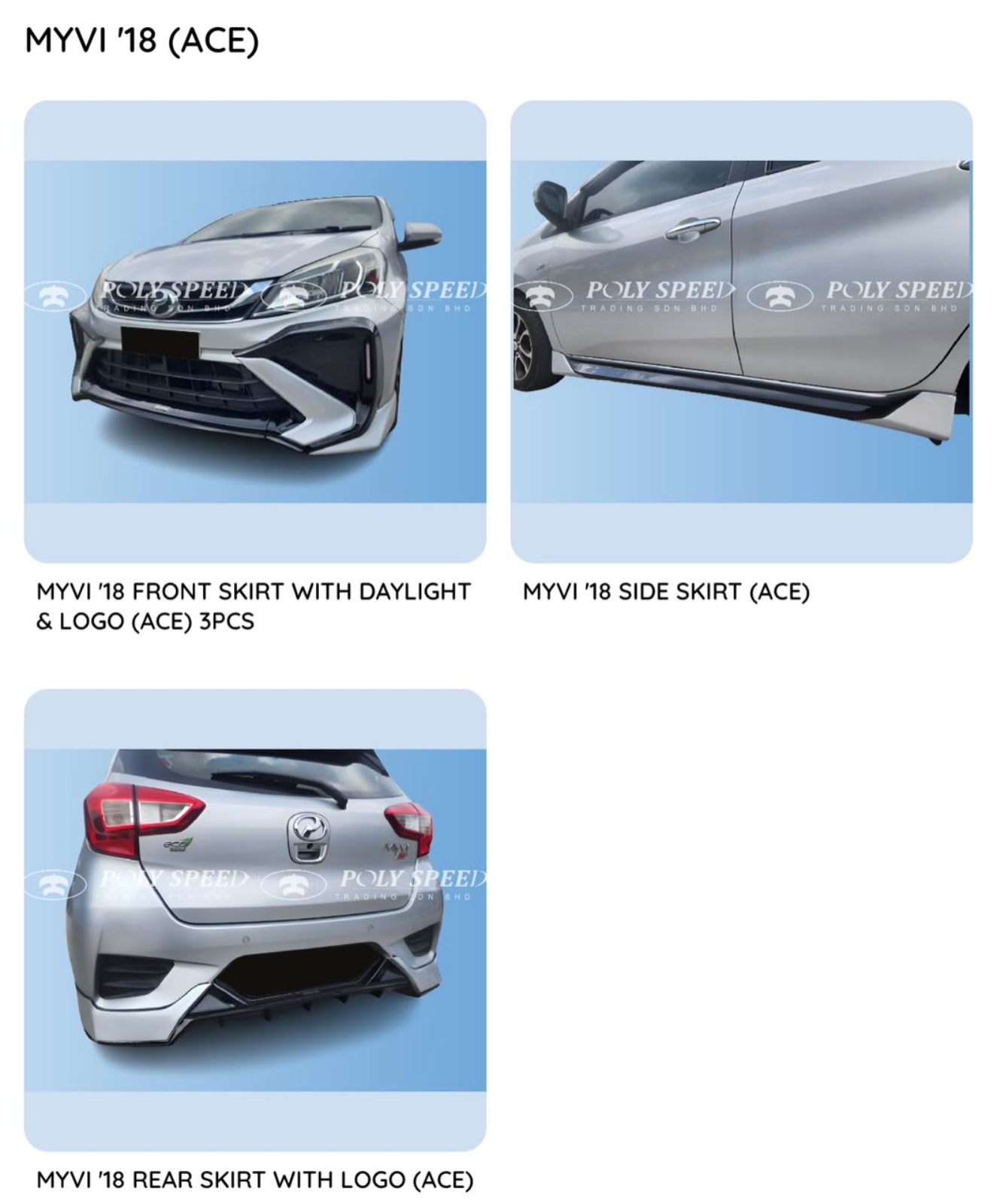 Myvi 18 Ace Bodykit