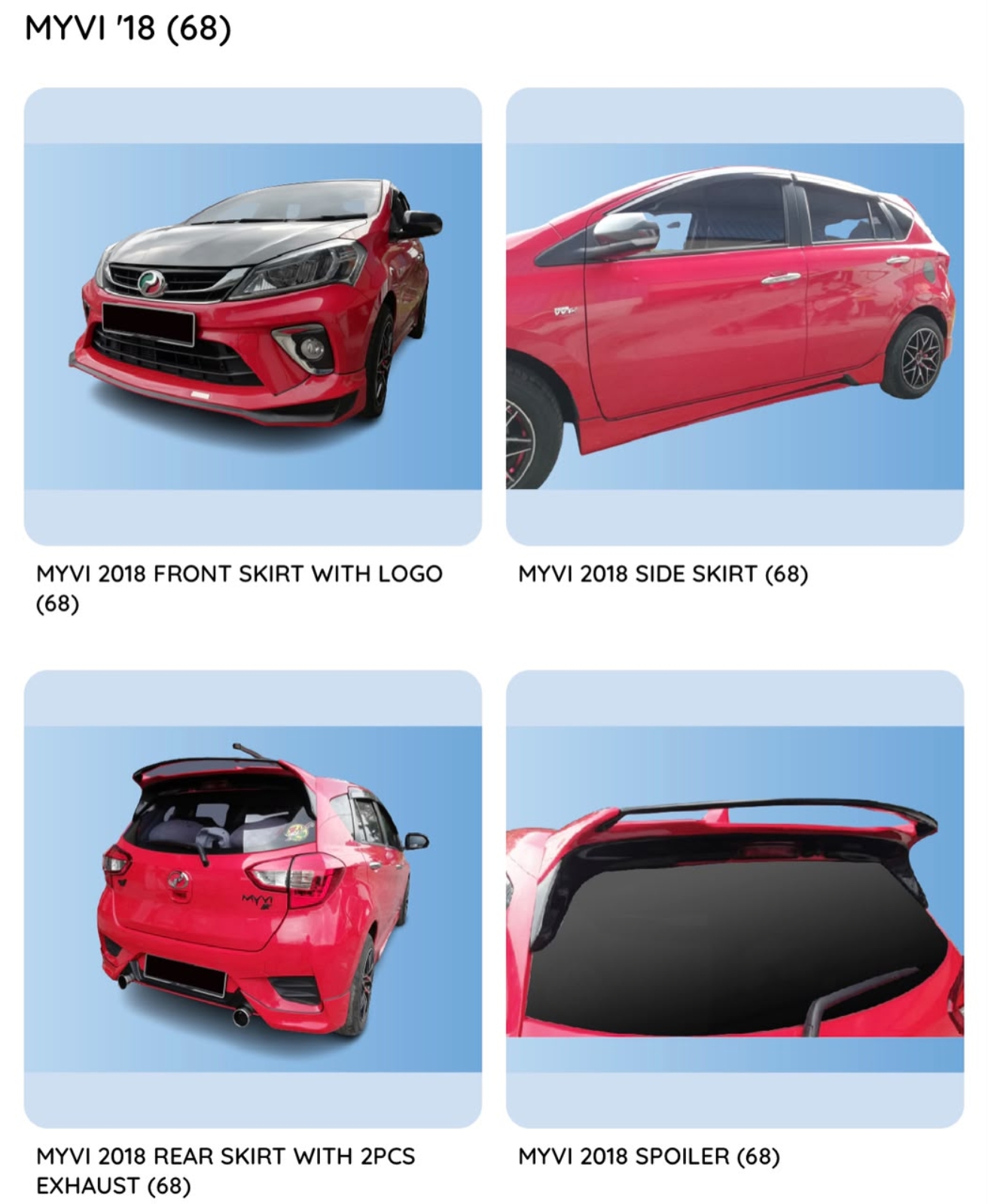 Myvi 18 Drive 68 Bodykit