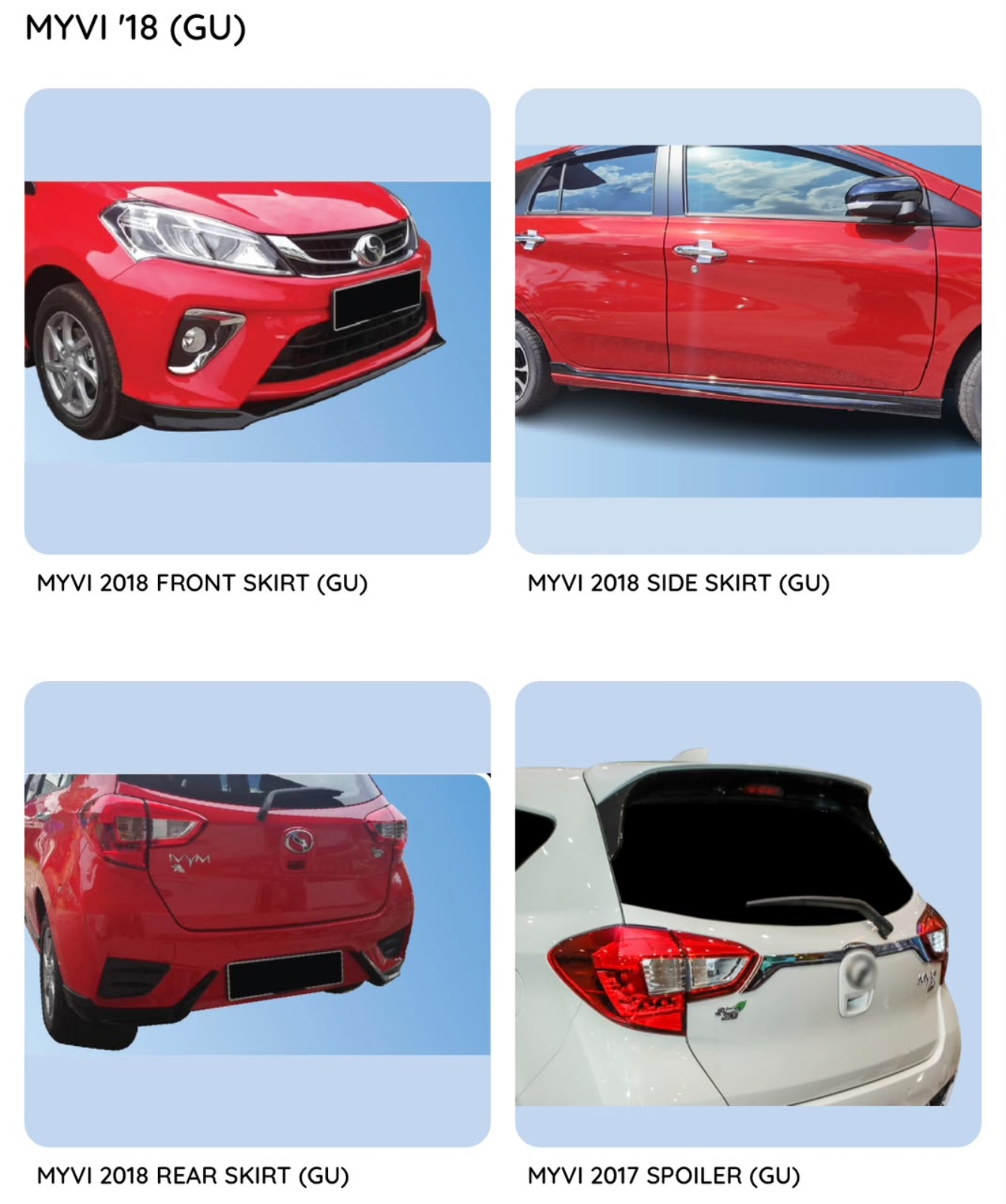 Myvi 18 Gear up Bodykit