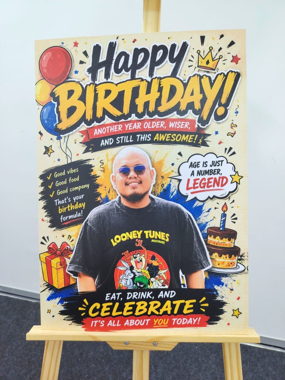Print Foam Board Welcome Sign for Birthday Party at Rawang, Selangor | Welcome Board | Birthday Photo Printing | Personalized Welcome Sign | Backdrop Decoration | Celebration Board