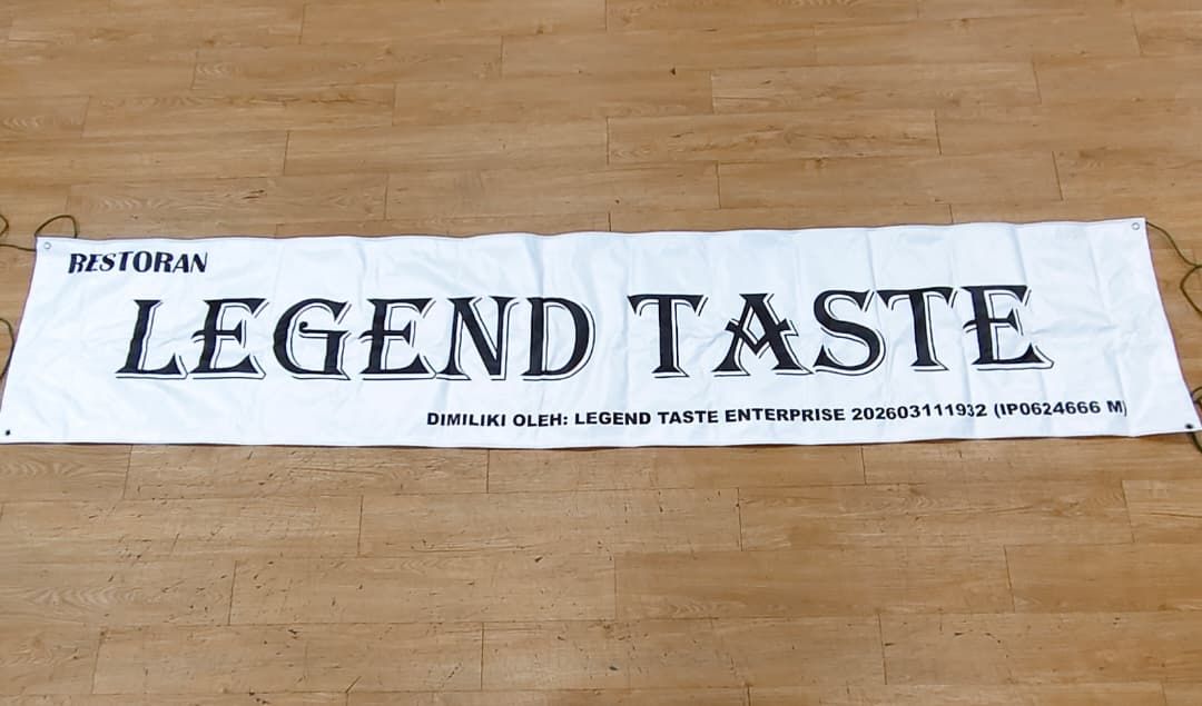 Print Custom Tarpaulin Banner for Restaurant at Kepong, KL | Outdoor Banner Printing | 380gsm Waterproof PVC Banner | Eyelet & String Finishing | Restaurant Promotion Display | Hanging Banner