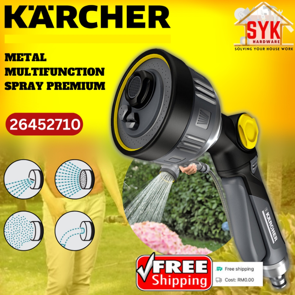 SYK(Free Shipping)Karcher 26452710 Multifunction Metal Premium Spray Gun Outdoor Gardening Tools Sprayer Penyiraman