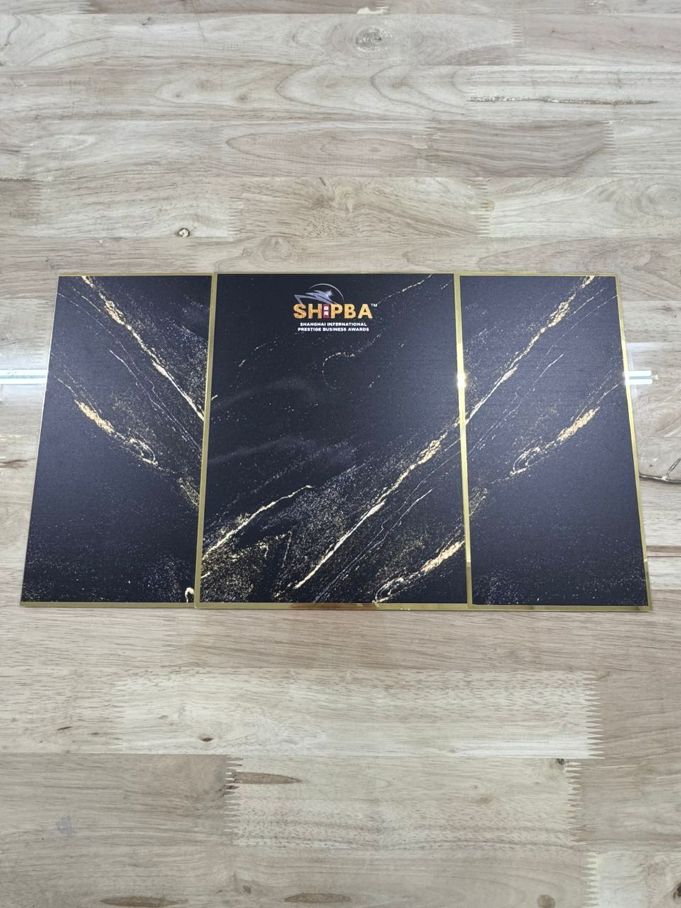 Custom UV Print on Gold Metal Plate for Corporate Branding at Kuala Lumpur, Malaysia | Premium Gold Metal Signage | Custom Logo Plate | Office Name Plate | Luxury Wall Display | UV Printing Service 