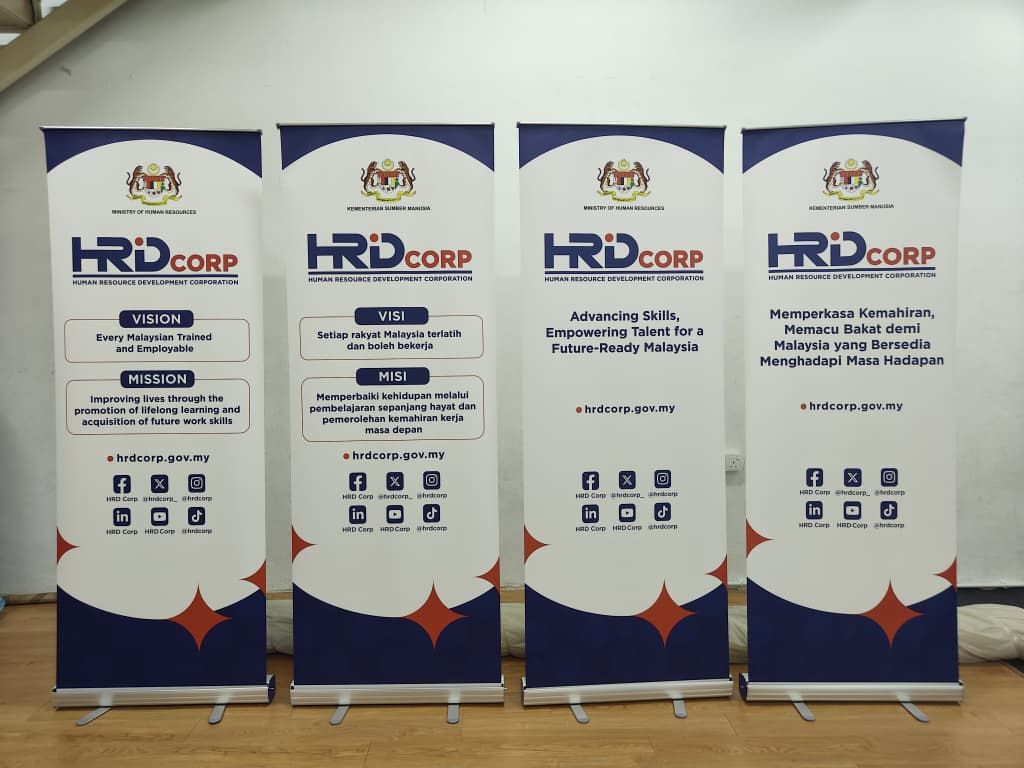 Print Roll Up Banner for Exhibition at PJ, Selangor | Custom Exhibition Banner Printing | Pull Up Banner Stand | Trade Show Display | Event Booth Branding | Portable Marketing Display 