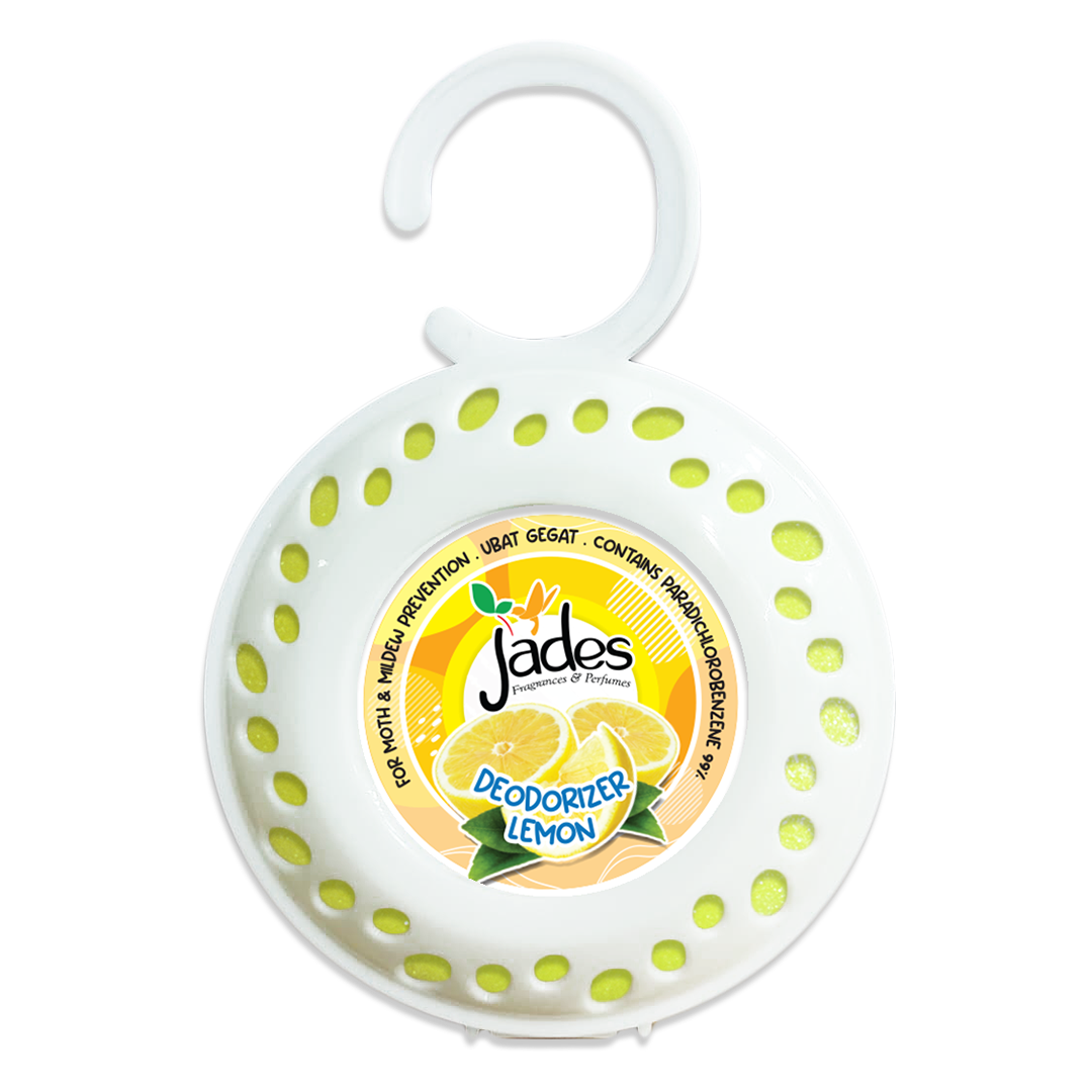 Jades Deodorizer 120gm - Lemon (Mothballs / Ubat Gegat)