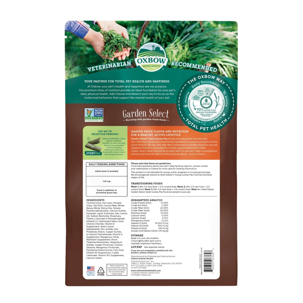 Oxbow Garden Select - Adult Guinea Pig Food (8lb)