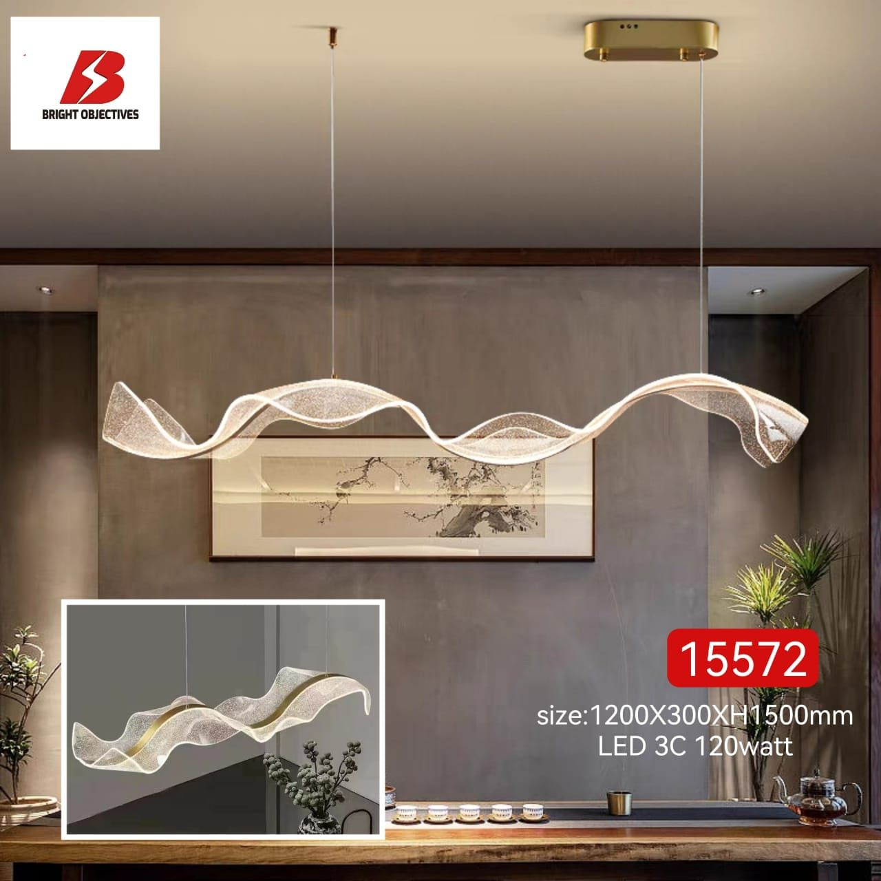 Modern Designer Pendant Lamp with 3 Colors - 15572