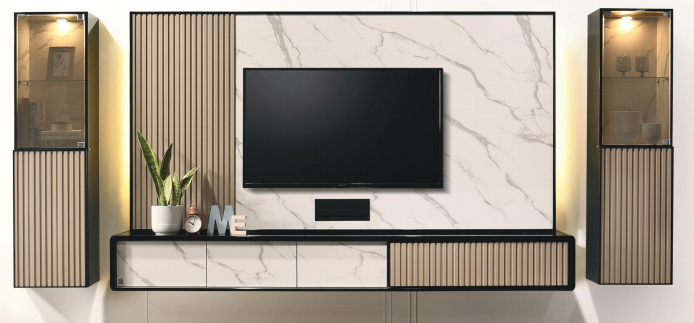 VD-9055BR SET 3 WALL MOUNTED TV CABINET (LCD SERIES)