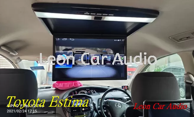 toyota estima 17.3" fhd hdmi usb mp4 roof led monitor