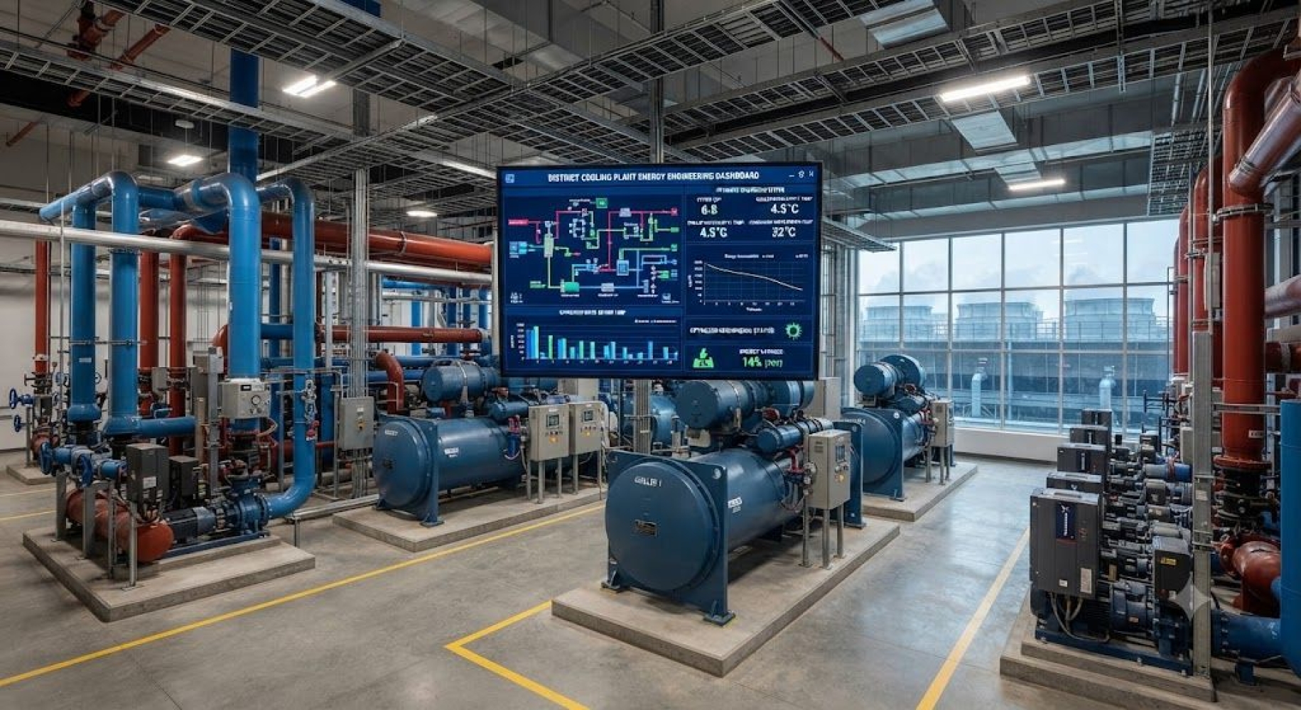 District cooling plant energy engineering