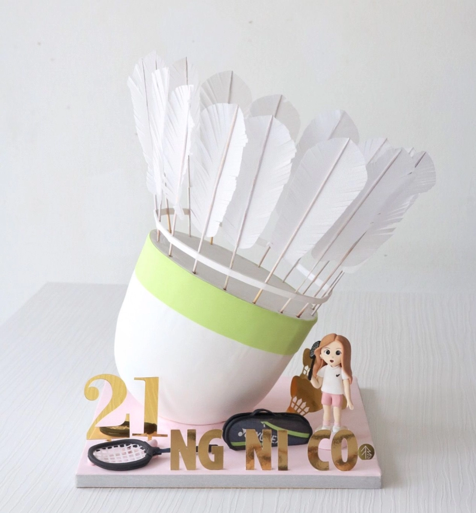 Badminton Shuttlecock Cake