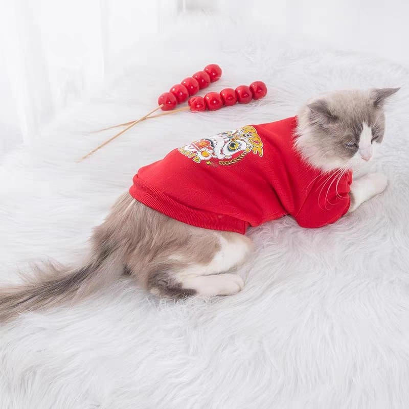 CNY Premium Chinese New Year Costume Cloth Pets Chinese New Year Cloth CNY Cat Clothing 猫猫过年服装 狗狗新年衣服宠物衣服