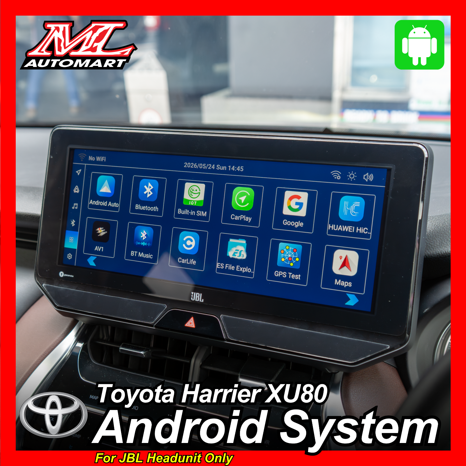 Toyota Harrier XU80 JBL Headunit Android System Upgrade