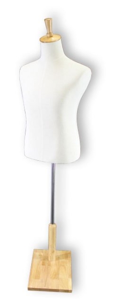 470205 - MALE TORSO LINEN with SQ. WOODEN BASE TORSO BODYFOAM MANNEQUIN MANNEQUINS Singapore Supplier, Supply, Manufacturer | Nikorex Display (S) Pte. Ltd.
