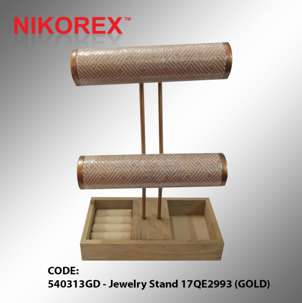 540313GD - Jewelry Stand 17QE2993 (GOLD) Jewelry Stand JEWELRY DISPLAYS Singapore Supplier, Supply, Manufacturer | Nikorex Display (S) Pte. Ltd.